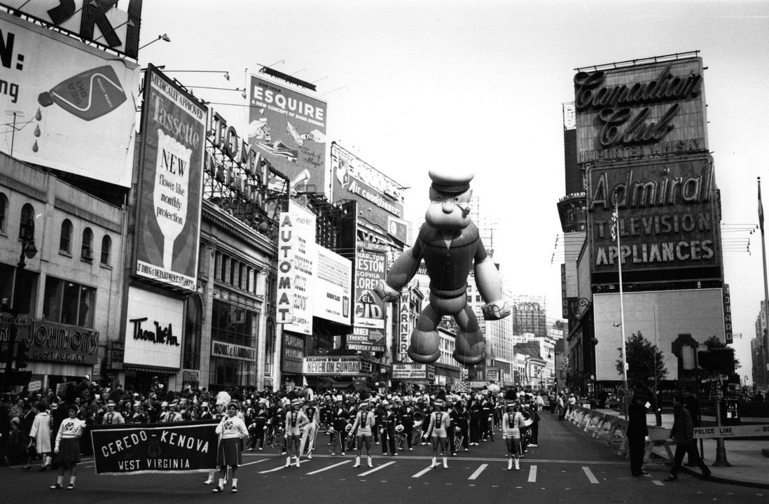 NYC, 1961—Popeye in the parade<br>